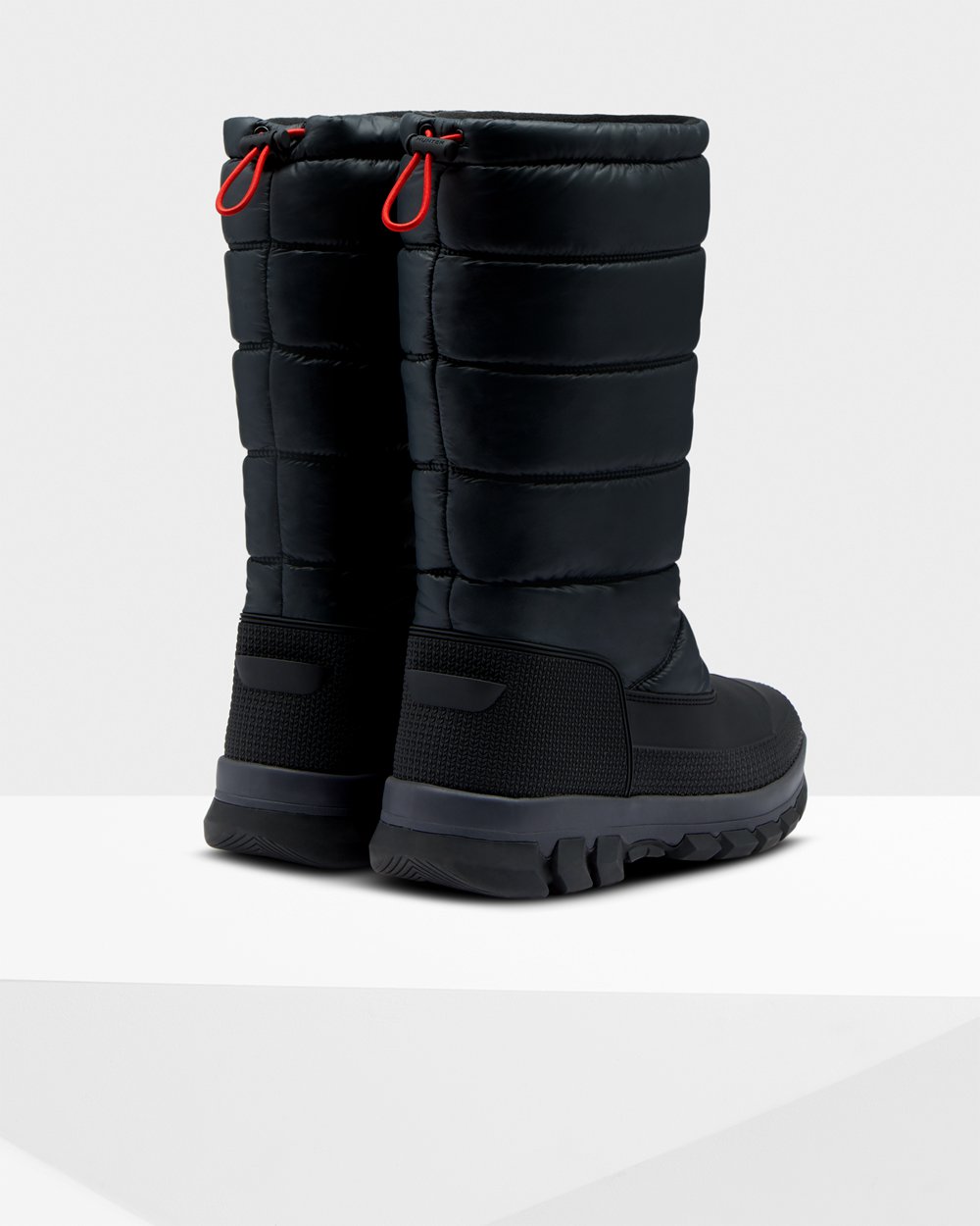 Botas De Nieve Hunter Hombre Original Insulated Tall - Negras - Argentina 9683IFUGV